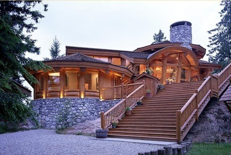 Дом из кедра по технологии Post and Beam
