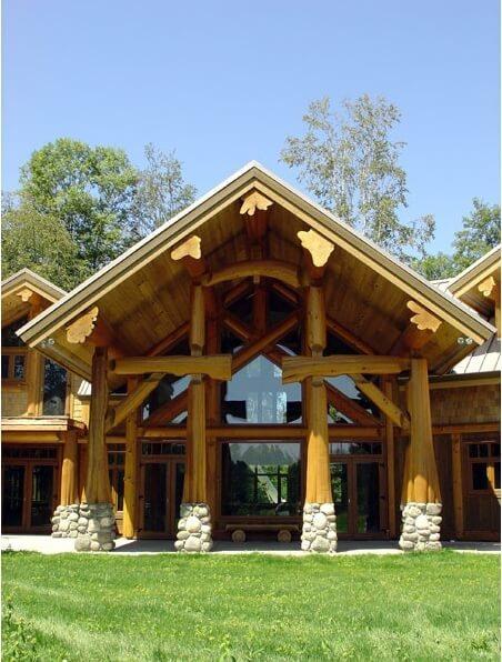 Дом из кедра по технологии Post and Beam