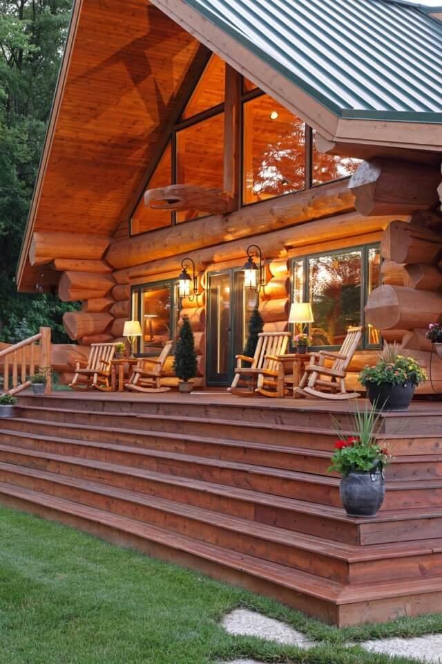 Дом из кедра по технологии Post and Beam
