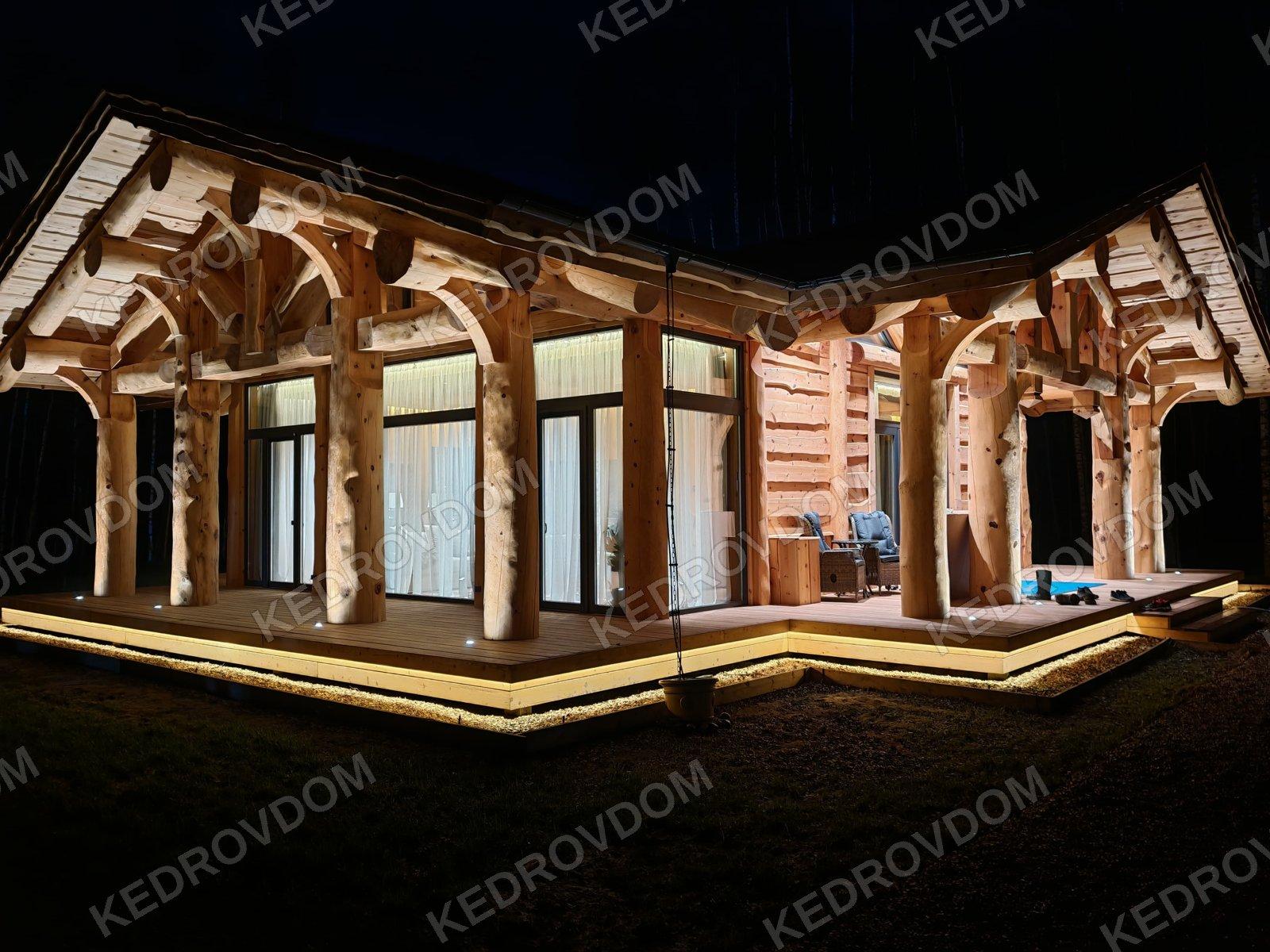 Премиум-дом из кедра, бревно большого диаметра, объект KedrovDom
